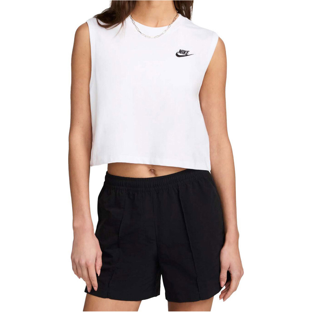 Nike camiseta manga corta mujer W NSW CLUB CRP SL TEE vista frontal