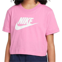 Nike camiseta manga corta niña X_G NSW TEE CROP FUTURA HBR vista frontal