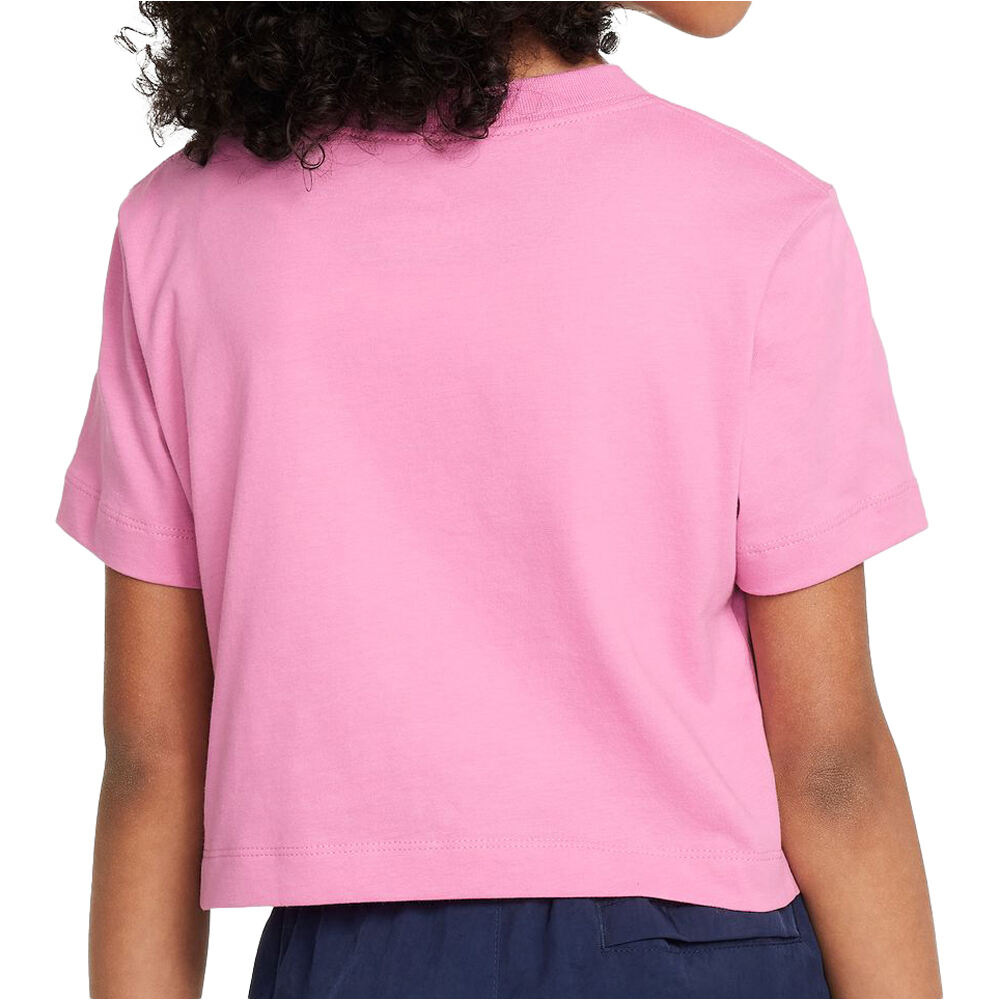 Nike camiseta manga corta niña X_G NSW TEE CROP FUTURA HBR vista trasera