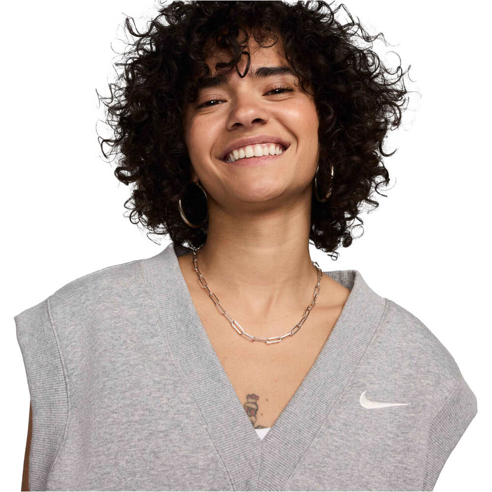 Nike camiseta manga larga mujer W NSW PHNX FLC SLVLS VNECK CRP vista detalle