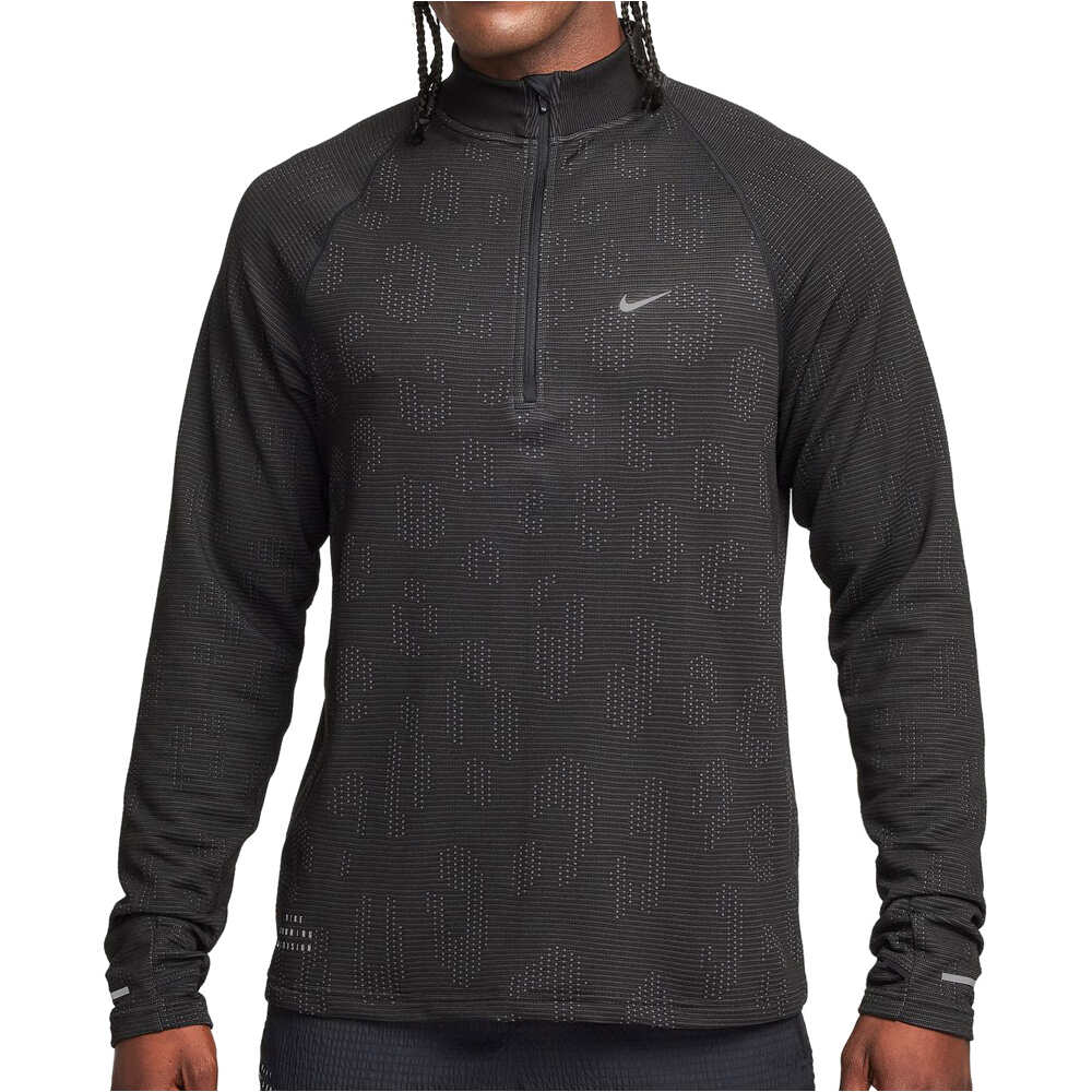 Nike camiseta técnica manga larga hombre M NK PINNACLE RPL RUN DIV HZ vista frontal