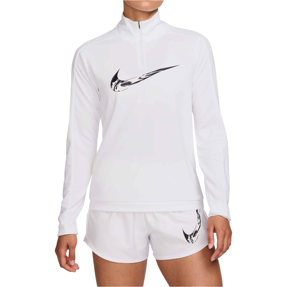 Nike camiseta técnica manga larga mujer W NK SWSH HBR HZ MID vista frontal