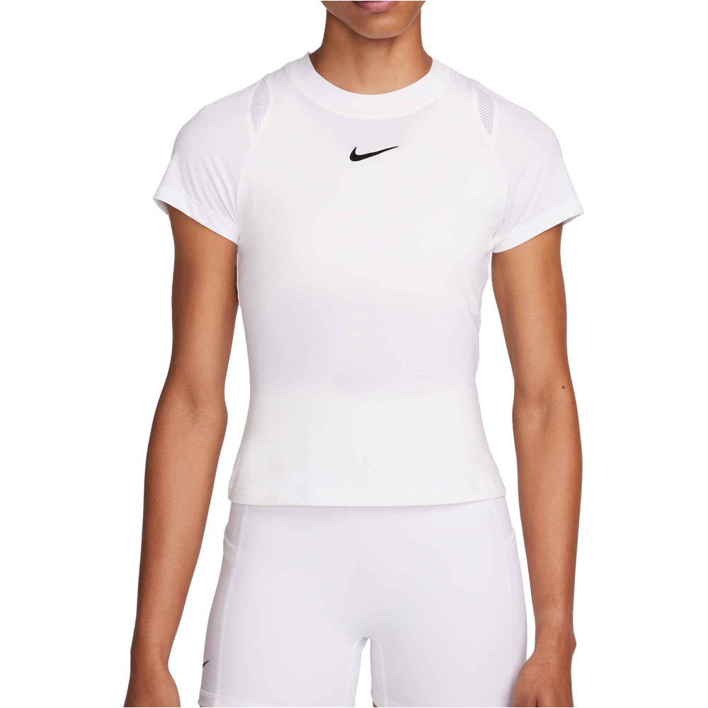 Nike camiseta tenis manga corta mujer W NKCT DF ADVTG SS TOP vista frontal