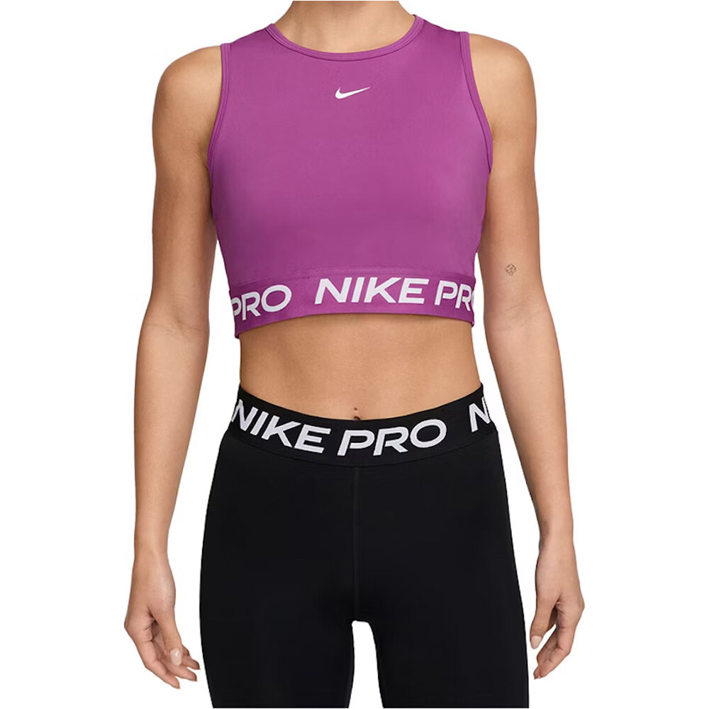 Nike camiseta tirantes fitness mujer NIKE PRO DF 365 CROP TANK vista frontal