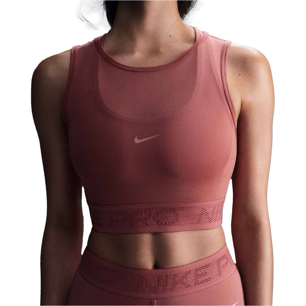 Nike camiseta tirantes fitness mujer NIKE PRO MESH TANK vista frontal