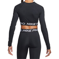 Nike camisetas fitness mujer NIKE PRO DF 365 CROP LS vista trasera