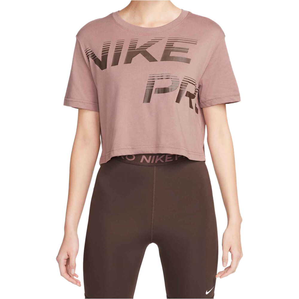 Nike camisetas fitness mujer W NK Pro GRX SS vista frontal