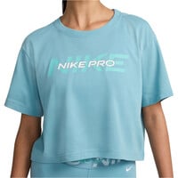 Nike camisetas fitness mujer W NK PRO SS CRP TEE FA24 vista frontal