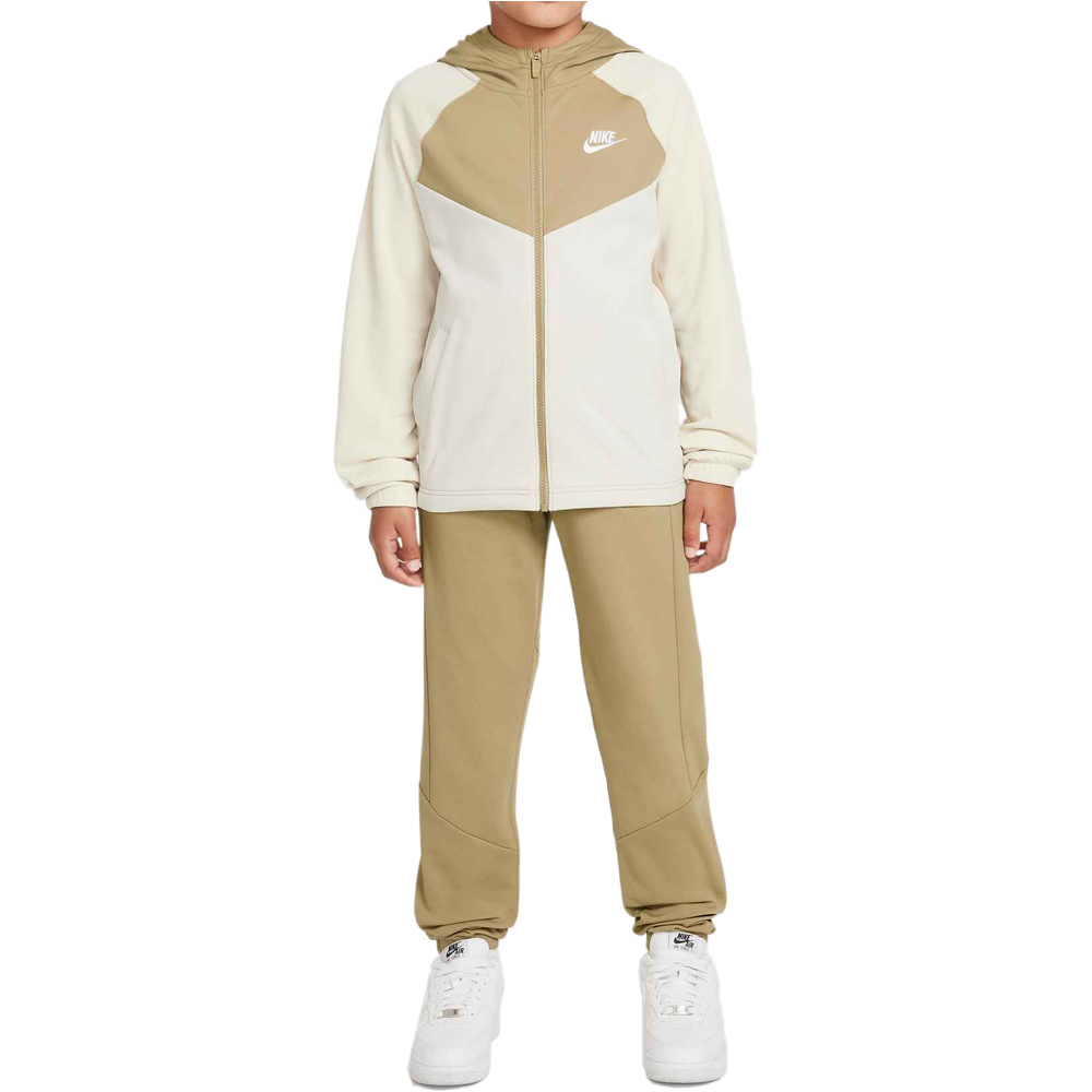 Nike chándal niño K NSW TRACKSUIT POLY HD FZ LBR vista frontal