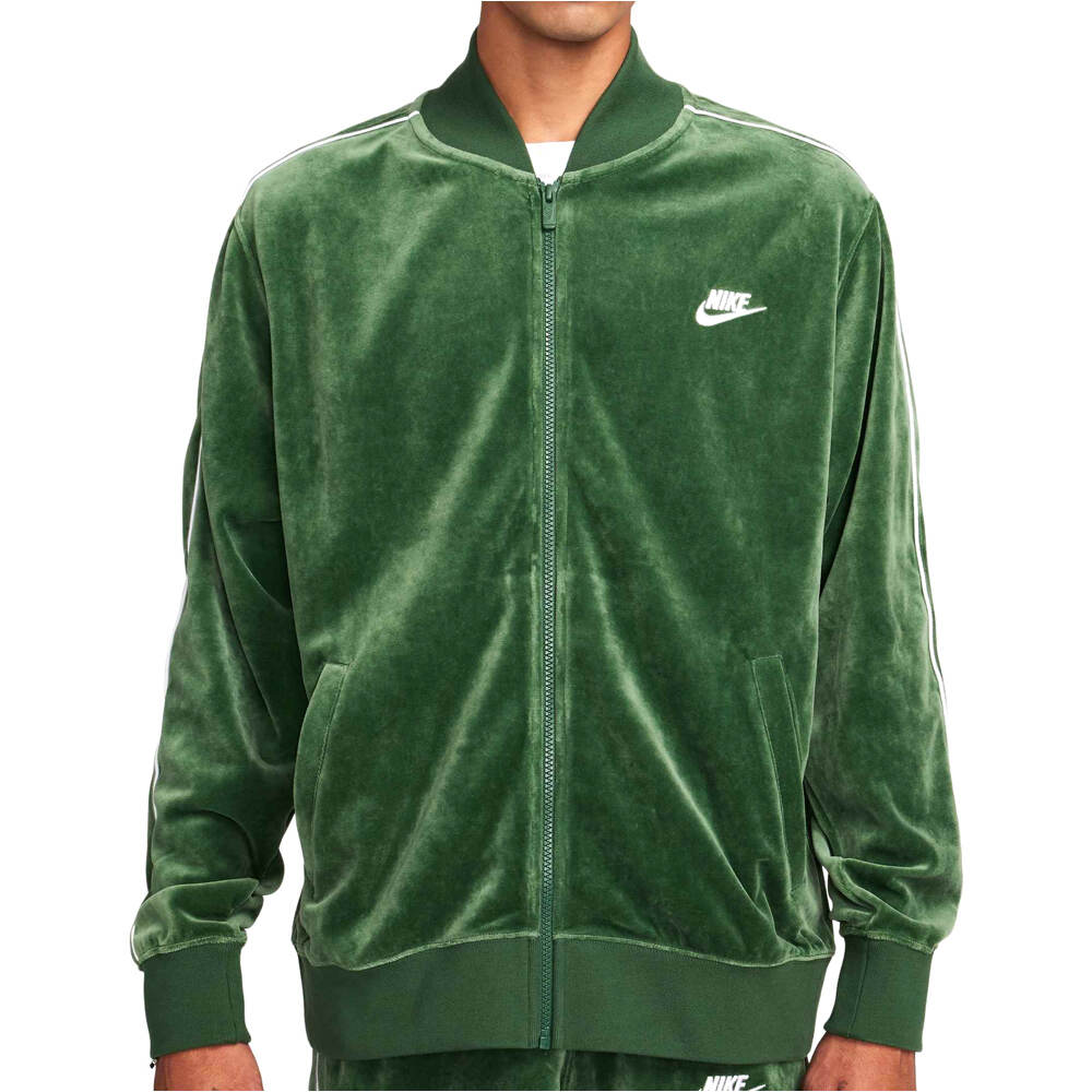 Nike chaquetas hombre M NK CLUB VELOUR JKT vista frontal