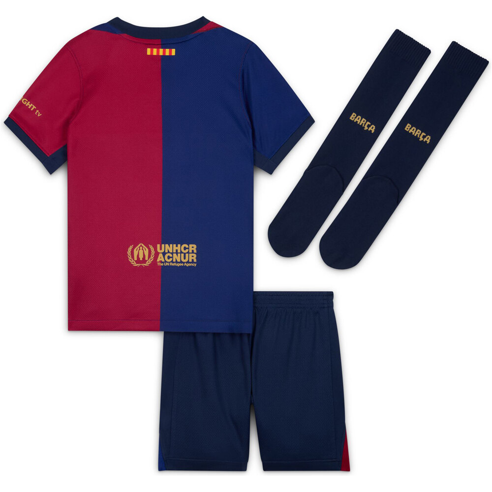 Nike equipación fútbol niño BARCELONA 25 LK NK DF KIT STAD HM 18