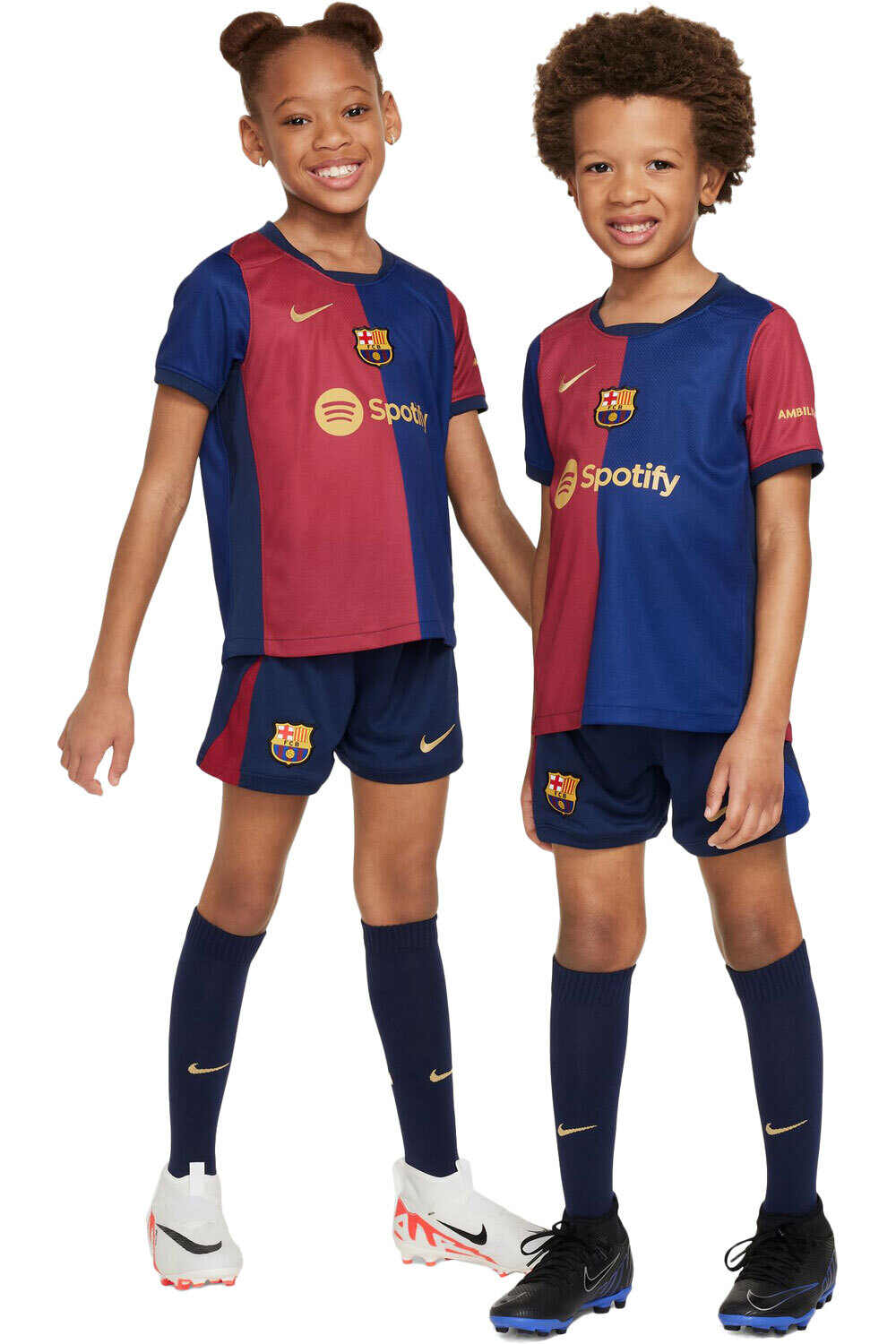 Nike equipación fútbol niño BARCELONA 25 LK NK DF KIT STAD HM vista frontal