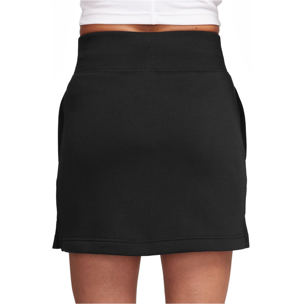 Nike faldas mujer W NSW  PHNX FLC HR MINI SKIRT vista trasera