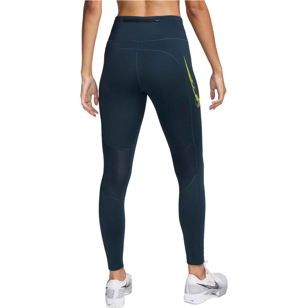 Nike malla larga running mujer W NK DF FAST MR 7/8 TIGHT SW vista trasera