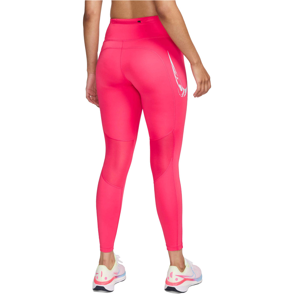 Nike malla larga running mujer W NK DF FAST MR 7/8 TIGHT SW vista trasera