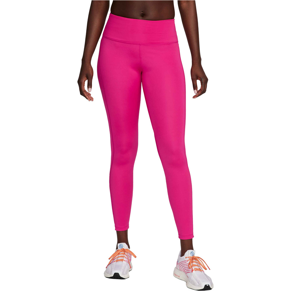 Nike malla larga running mujer W NK DF FST MR 7/8 TGHT SW HBR vista frontal