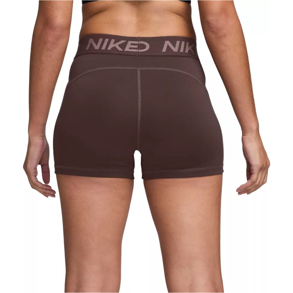 Nike pantalones y mallas cortas fitness mujer W NP DF 365 MR 3IN LPP SHORT vista trasera