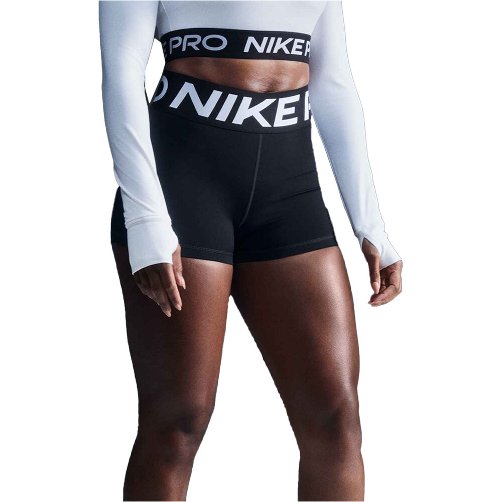 Nike pantalones y mallas cortas fitness mujer W NP SCULPT DF HR 3IN SHORT vista frontal