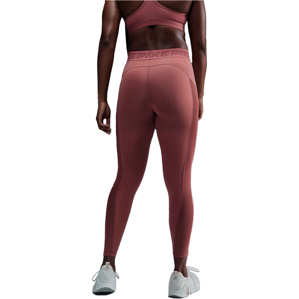 Nike pantalones y mallas largas fitness mujer W NP DF MR 7/8 MESH TIGHT vista trasera