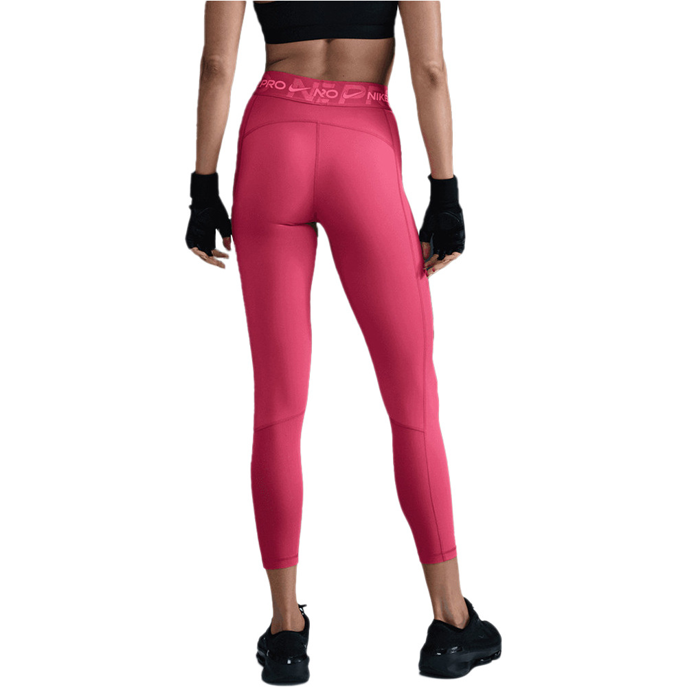 Nike pantalones y mallas largas fitness mujer W NP DF MR 7/8 TIGHT TT vista trasera