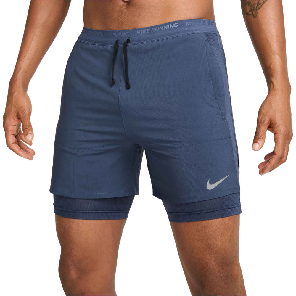 Nike pantaloneta técnica hombre M NK DF STRIDE 5IN SHRT HYBRID vista frontal