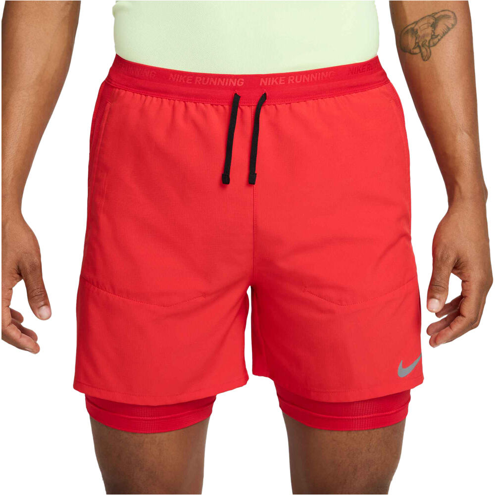 Nike pantaloneta técnica hombre M NK DF STRIDE 5IN SHRT HYBRID vista frontal