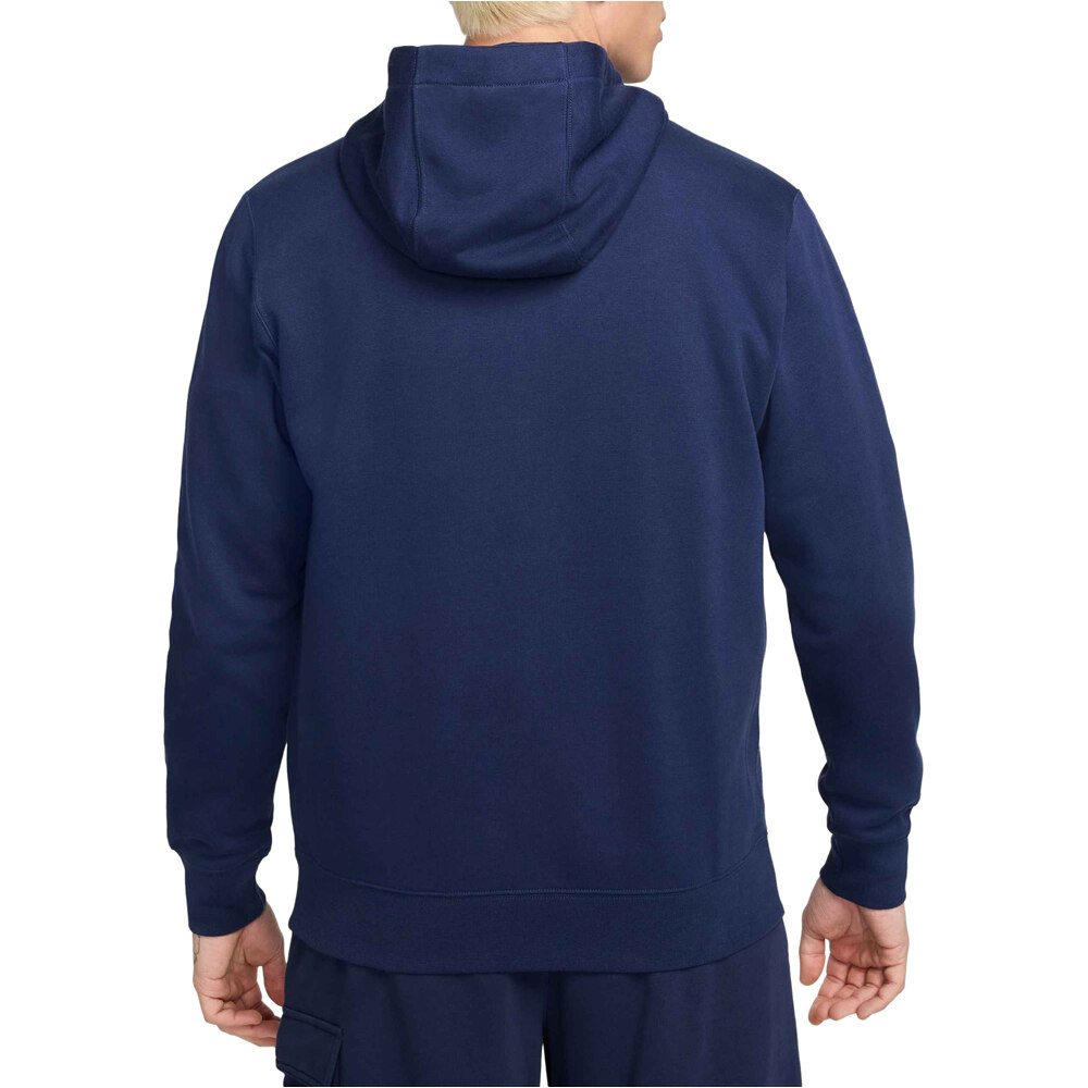 Nike sudadera hombre M NSW CLUB HOODIE FZ FT vista trasera