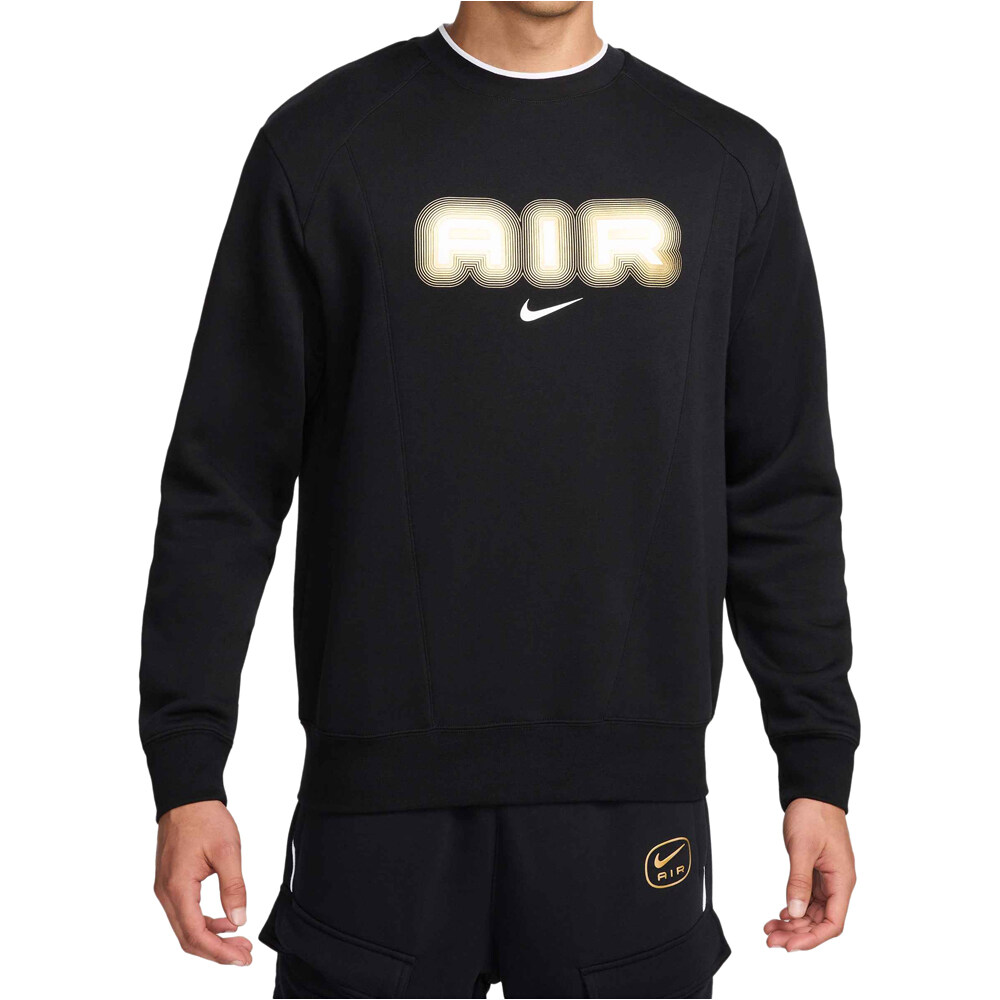 Nike sudadera hombre M NSW SW AIR CREW FLC BB vista frontal