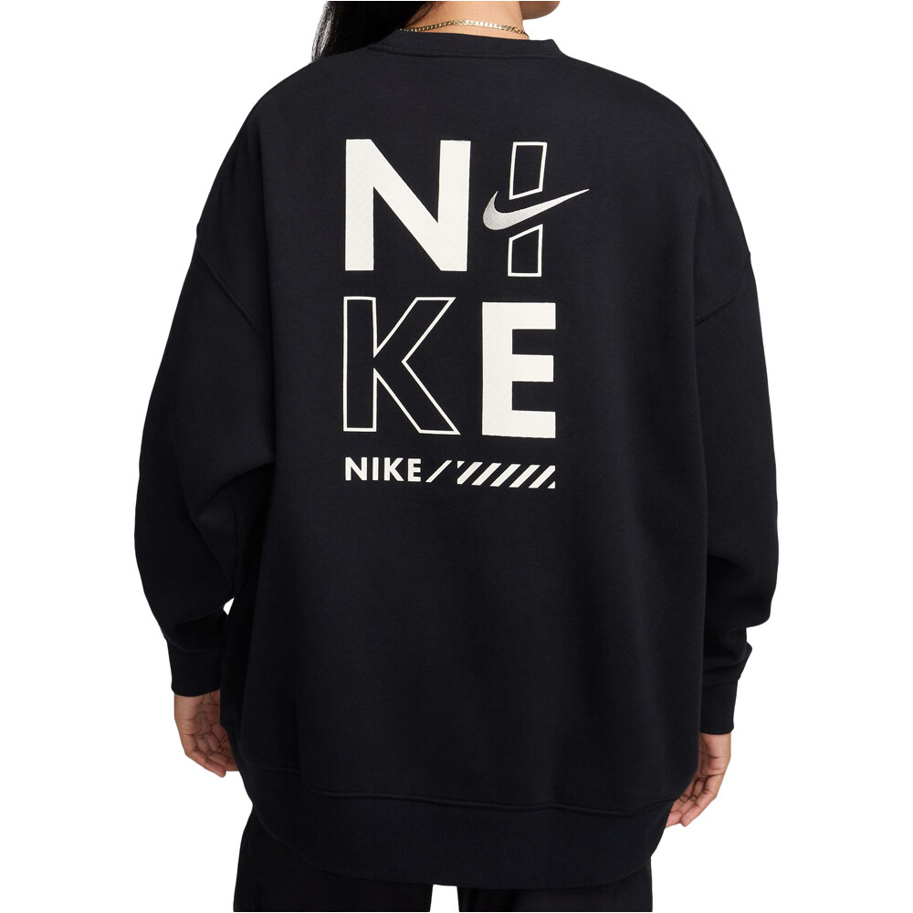 Nike sudadera mujer W NSW FLC OS CREW GLS vista trasera