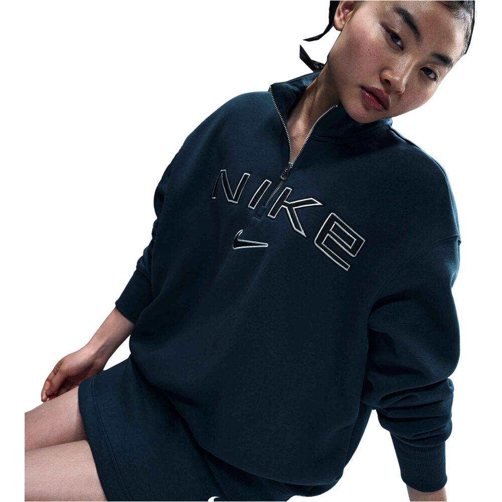 Nike sudadera mujer W NSW PHNX FLC OOS LOGO QZ TOP 04