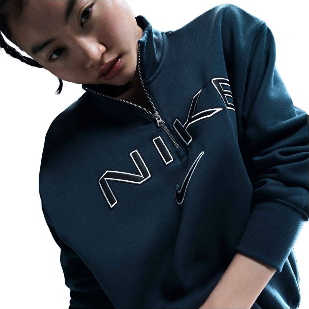 Nike sudadera mujer W NSW PHNX FLC OOS LOGO QZ TOP vista detalle