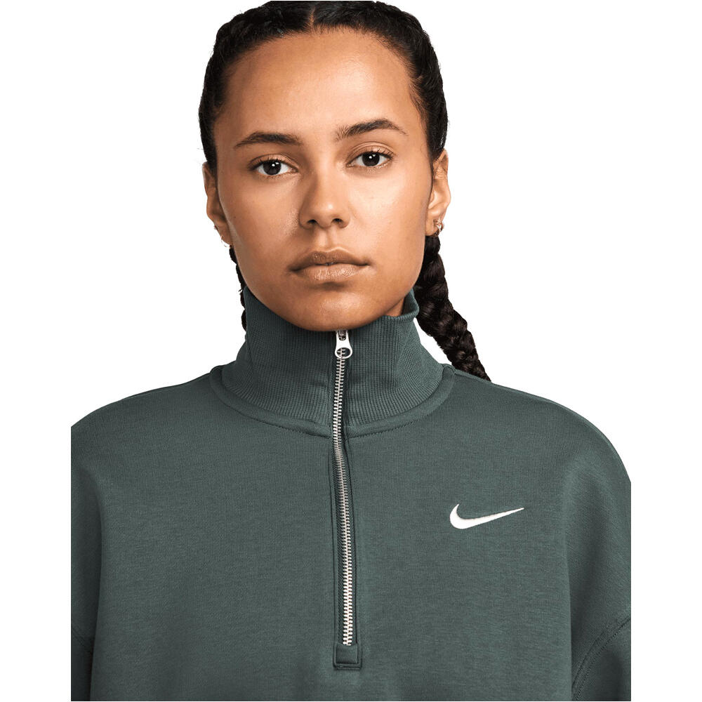 Nike sudadera mujer W NSW PHNX FLC QZ CROP vista detalle