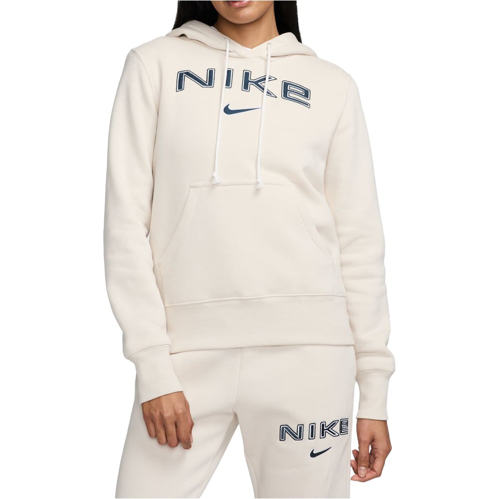 Nike sudadera mujer W NSW PHNX FLC STD PO LOGO HDY vista frontal