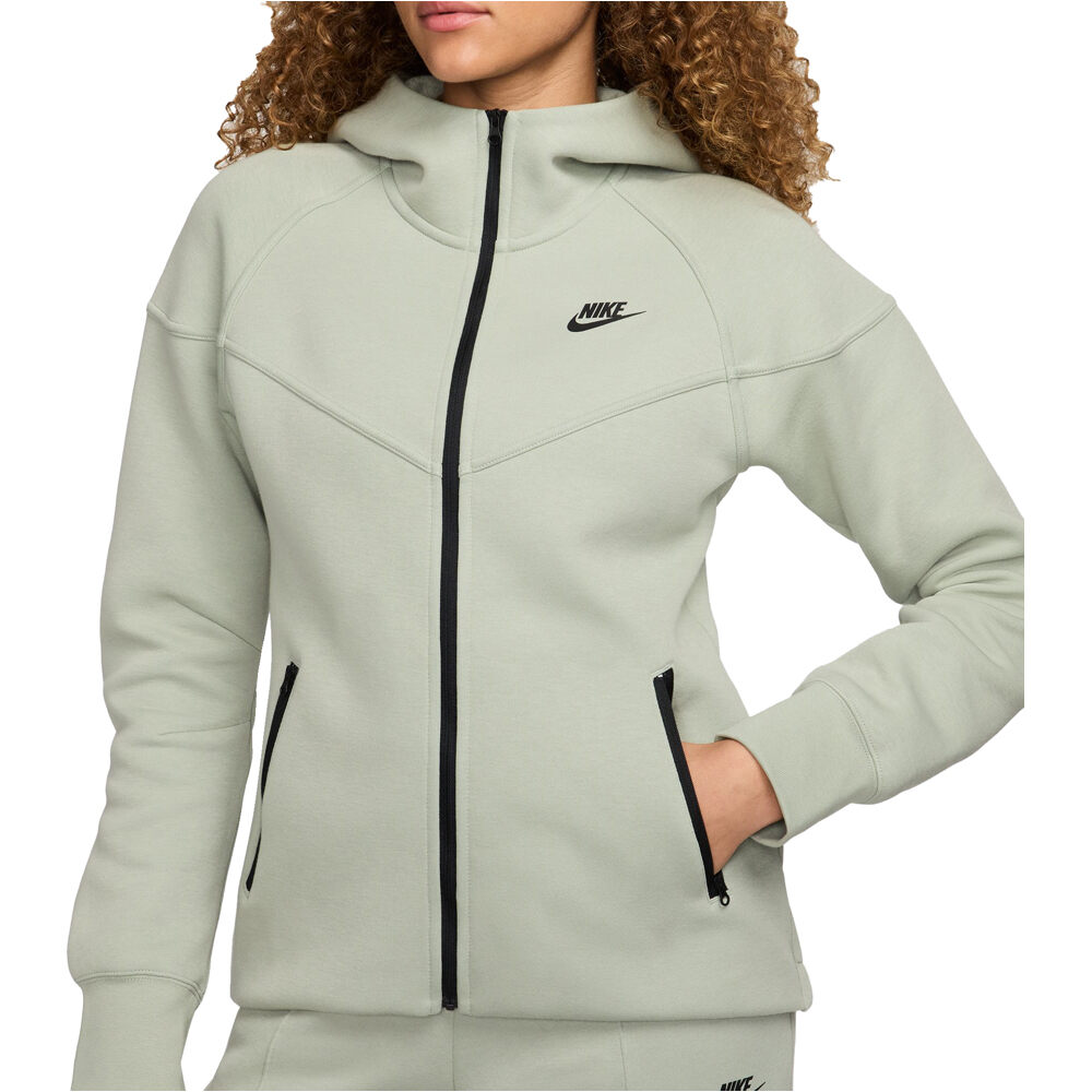 Nike sudadera mujer W NSW TCH FLC WR FZ HDY vista detalle