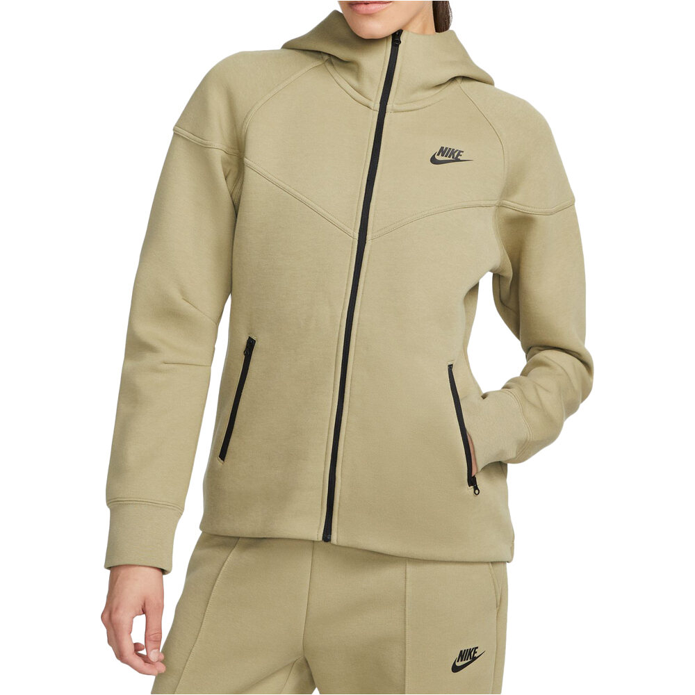 Nike sudadera mujer W NSW TCH FLC WR FZ HDY vista frontal