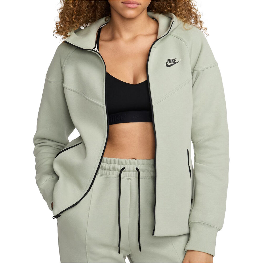 Nike sudadera mujer W NSW TCH FLC WR FZ HDY vista frontal