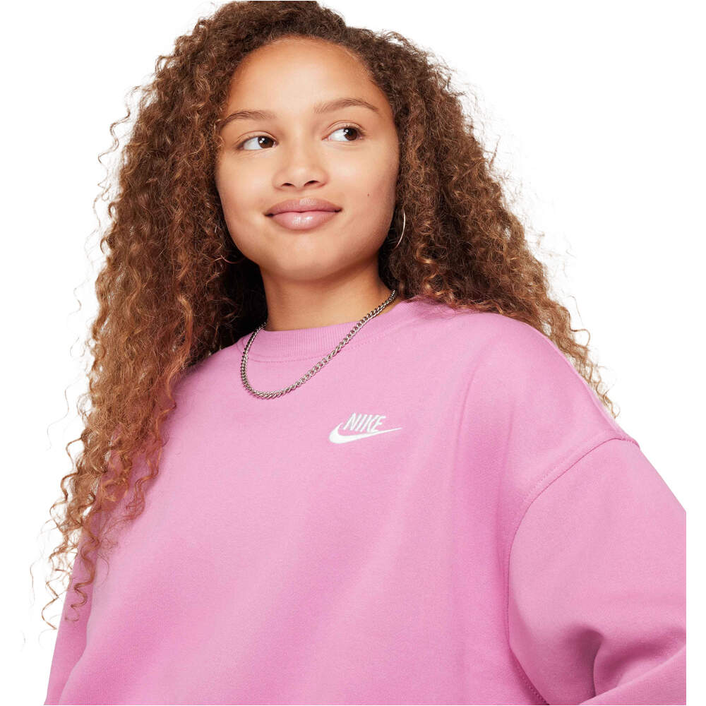 Nike sudadera niña G NSW CLUB FLC BXY CRW LBR vista detalle