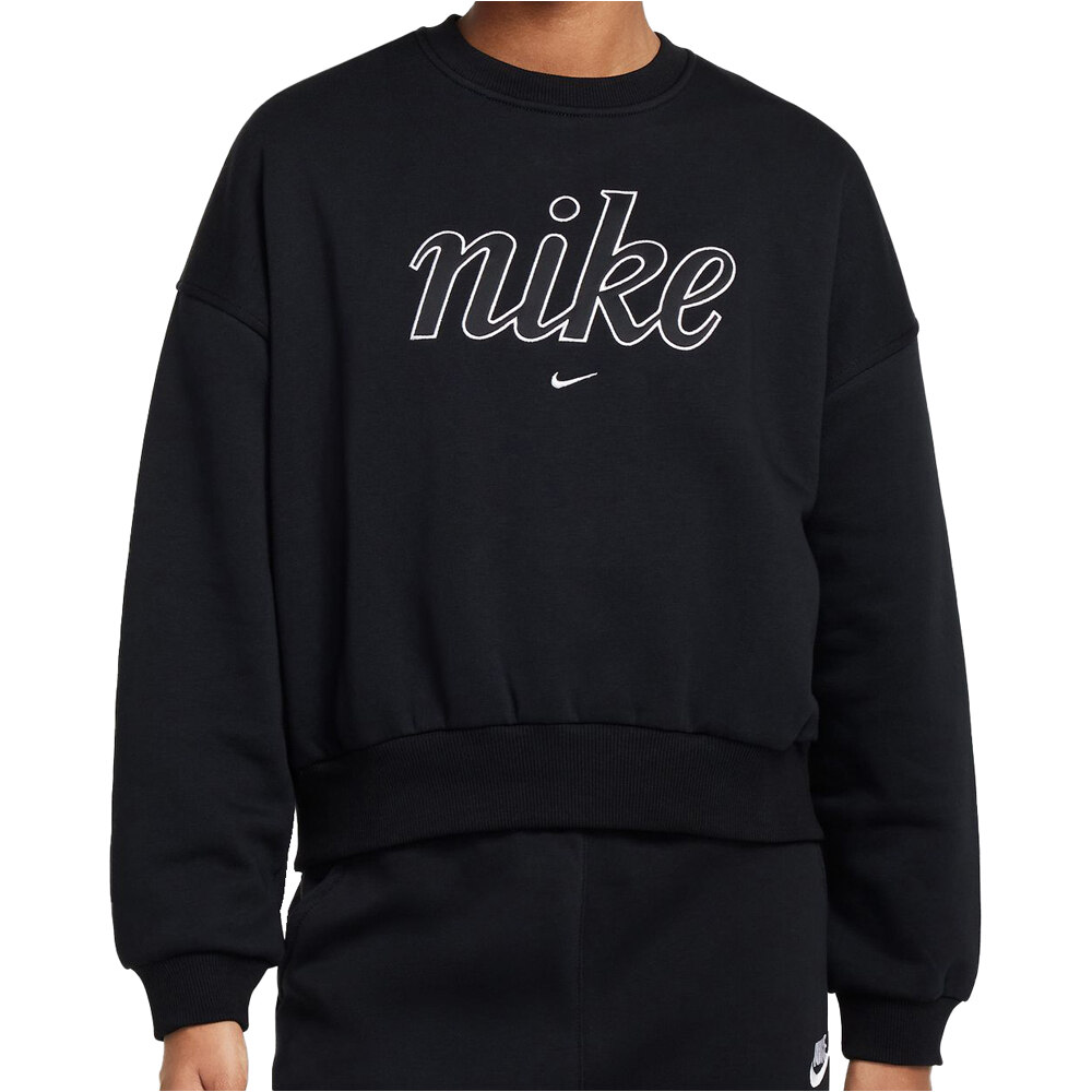 Nike sudadera niña X_G NSW CLUB FLC BXY CRW GX STAR vista frontal