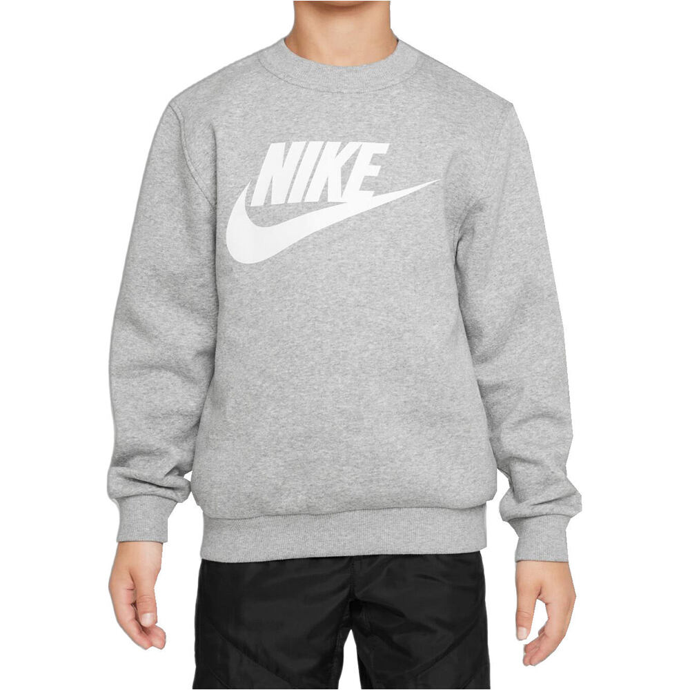 Nike sudadera niño K NSW CLUB FLC CREW LS HBR vista frontal