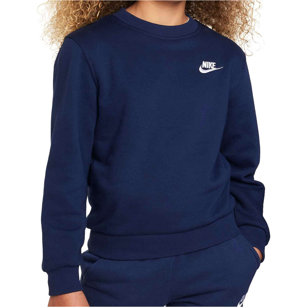 Nike sudadera niño K NSW CLUB FLC CREW LS LBR vista frontal