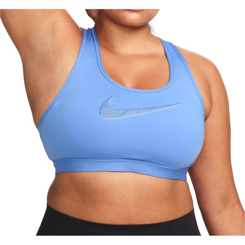 Nike sujetadores deportivos W NK DF SWSH PDED HBR BRA vista frontal