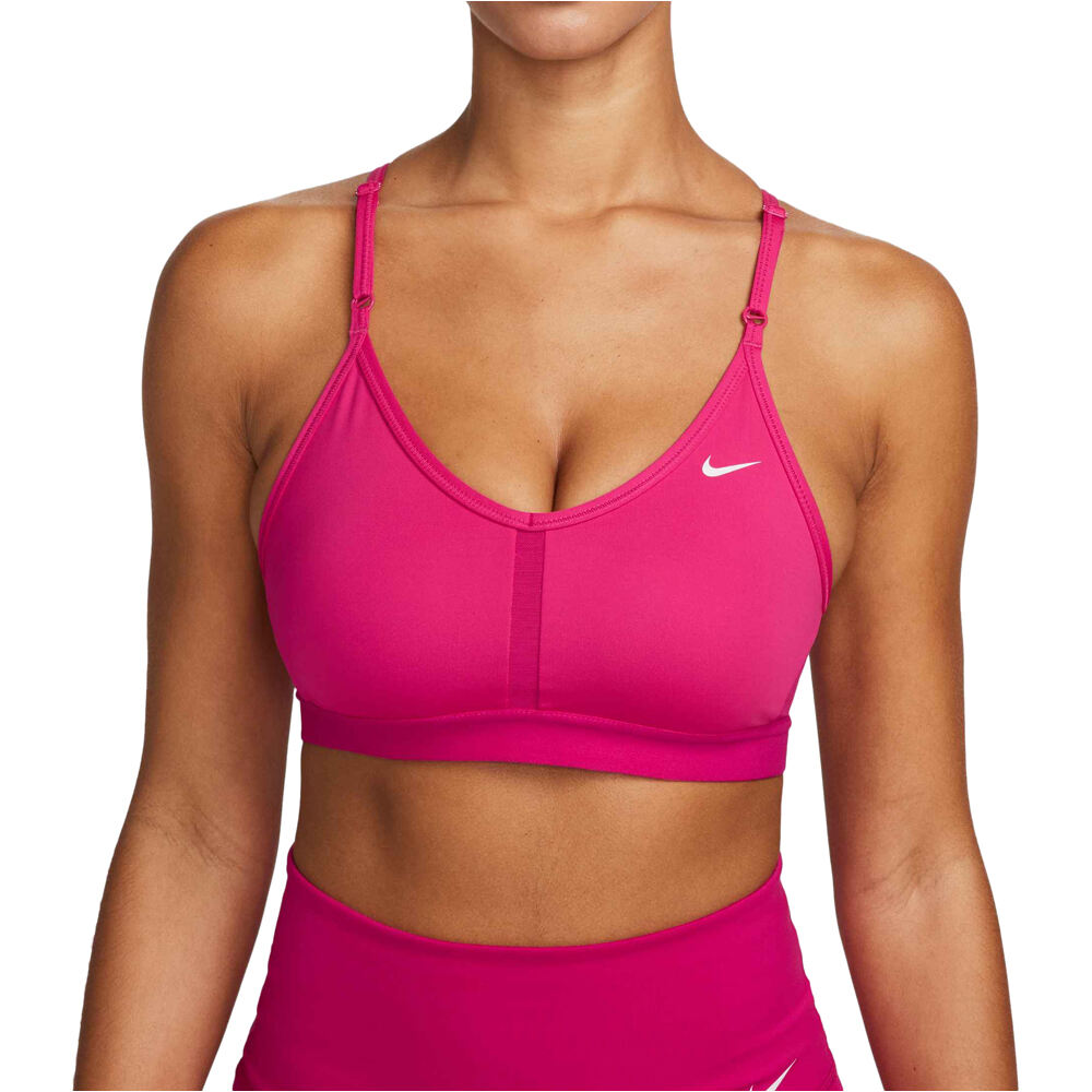 Nike sujetadores deportivos W NK INDY V-NECK BRA vista frontal