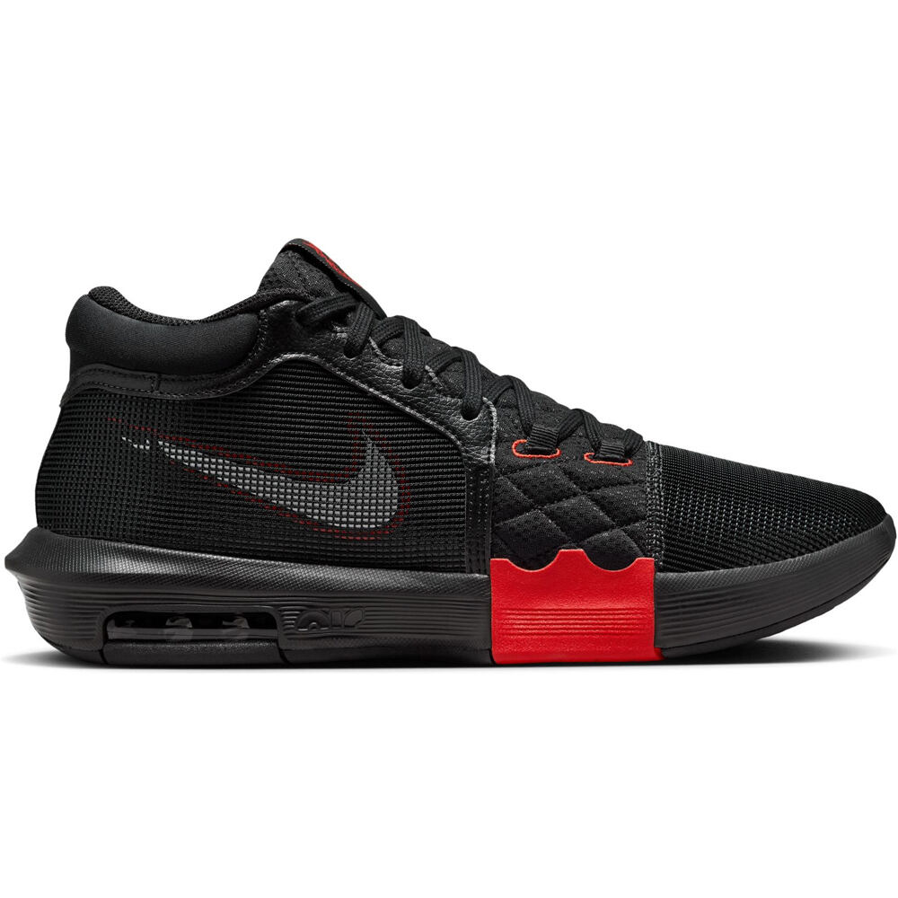 Nike zapatilla baloncesto LEBRON WITNESS 8 NERO lateral exterior