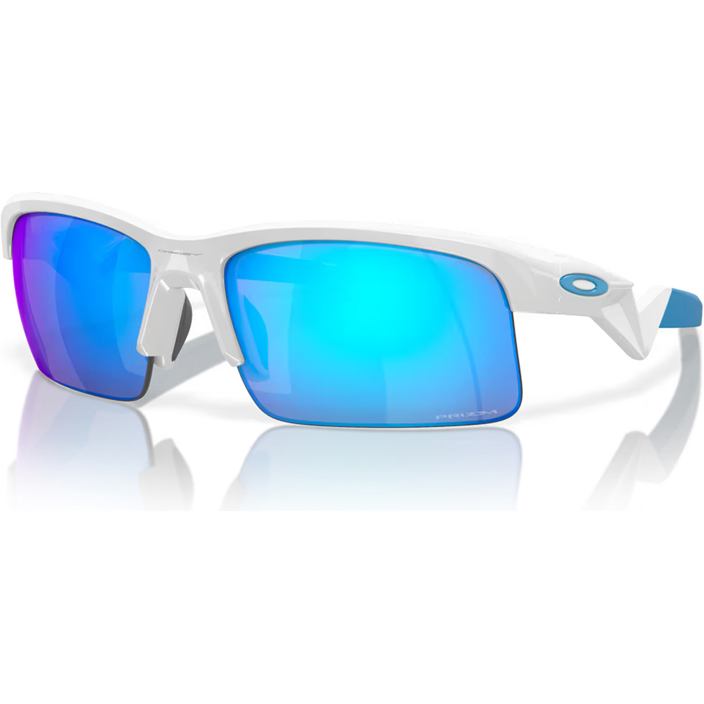 Oakley gafas deportivas infantiles Capacitor Pol White w/ Prizm Sapphire vista frontal