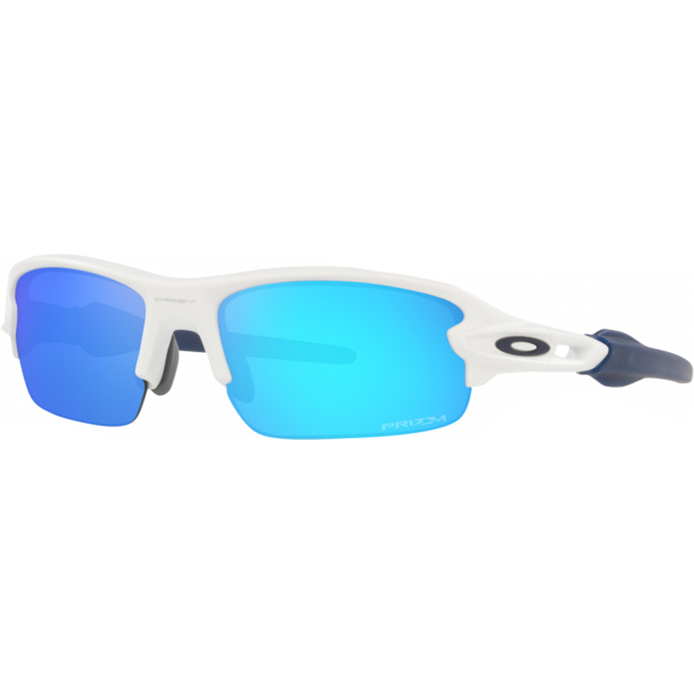 Oakley gafas deportivas infantiles Flak XXS Matte White w.Prizm Sapphire vista frontal