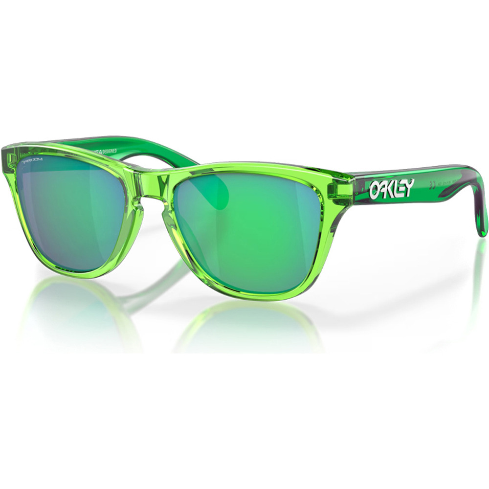 Oakley gafas deportivas infantiles FROGSKINS XXS ACID GREEN W/ PRIZM JADE vista frontal