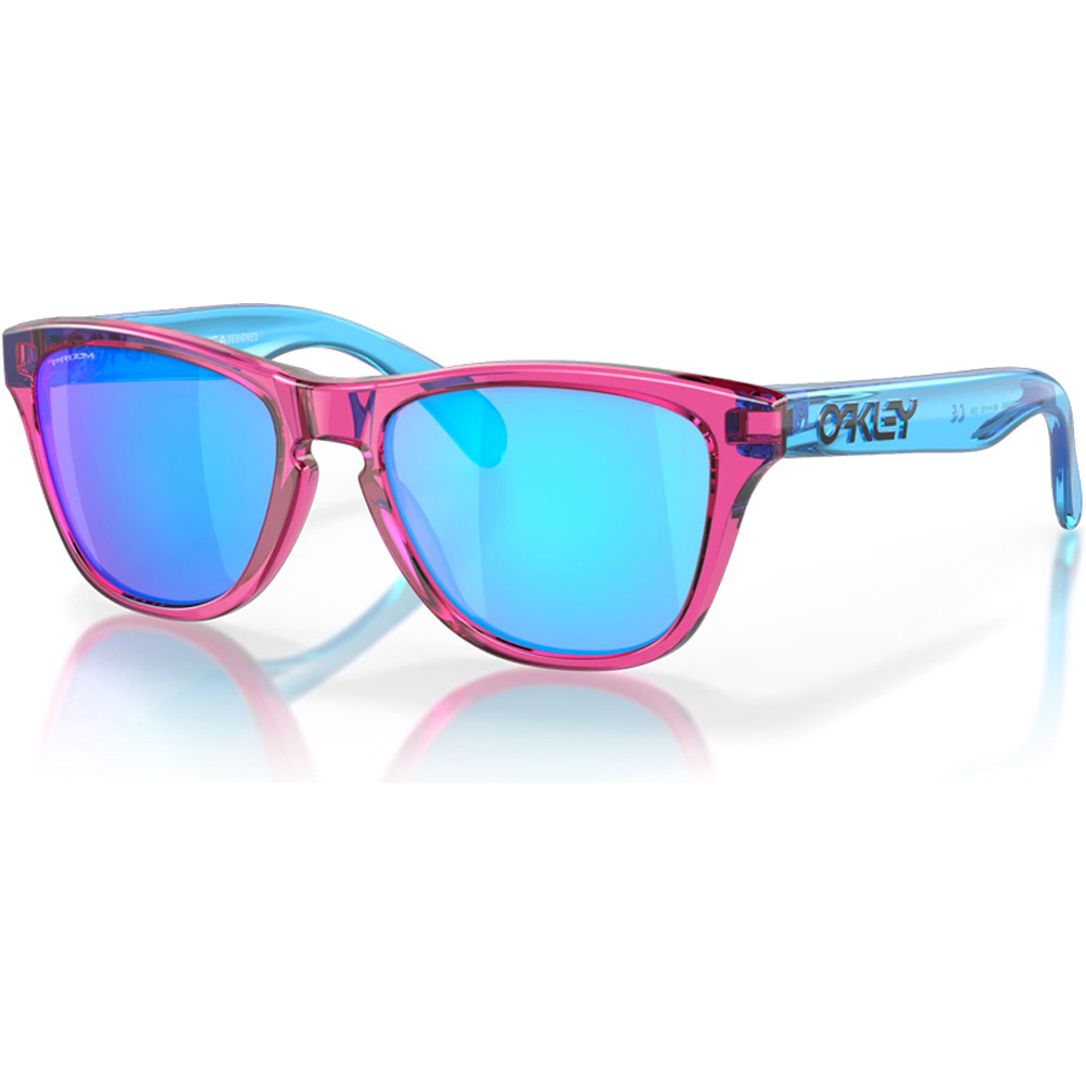 Oakley gafas deportivas infantiles FROGSKINS XXS ACID PINK W/ PRIZM SAPPH vista frontal