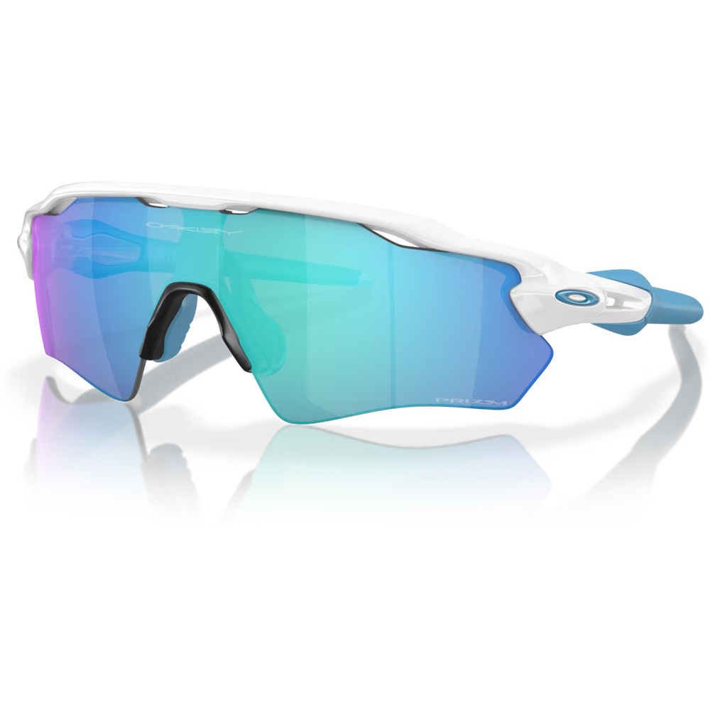 Oakley gafas deportivas infantiles Radar EV XS PolWhite w/ PRIZM Sapph vista frontal