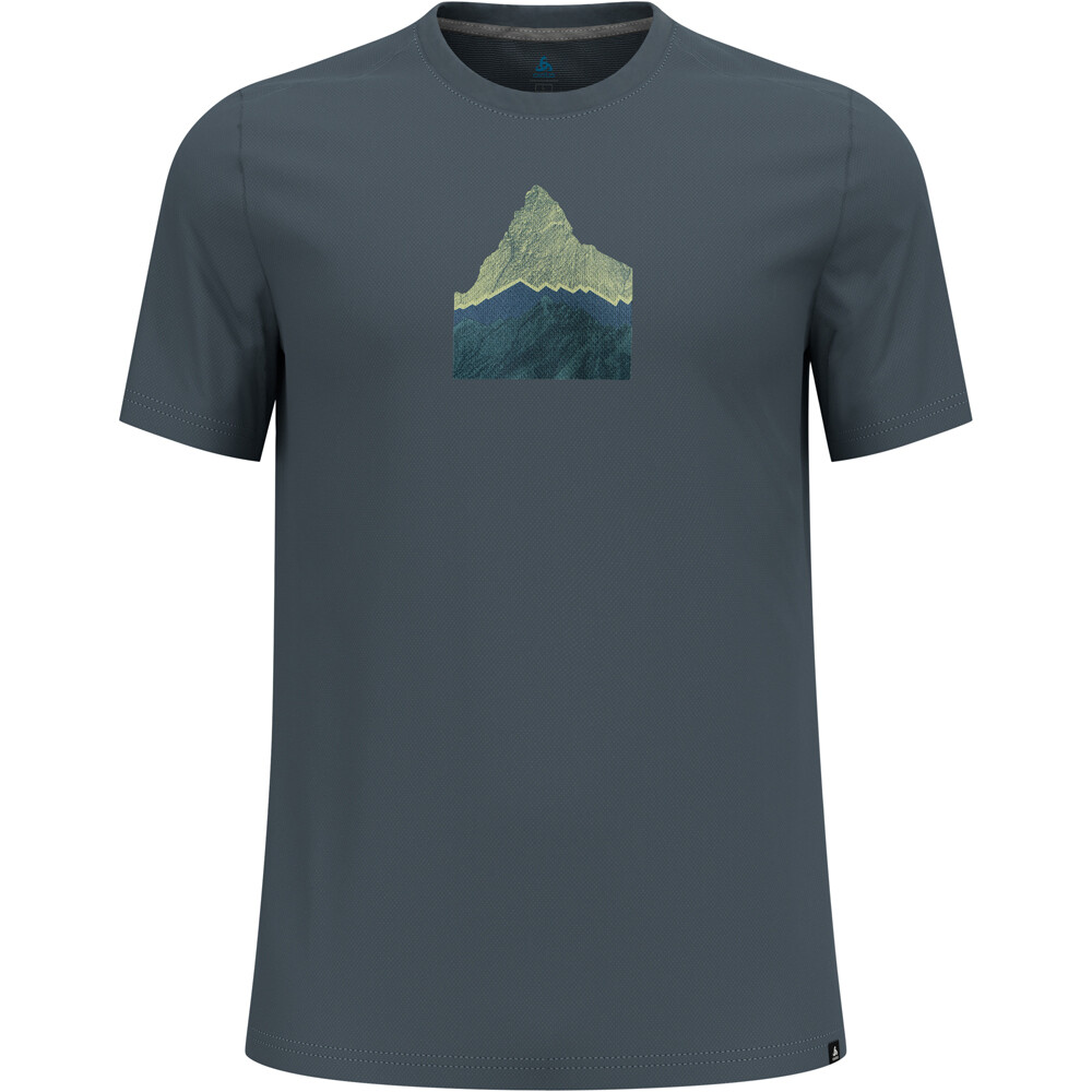 Odlo camiseta montaña manga corta hombre T-shirt crew neck s/s F-DRY MOUNTAIN vista detalle