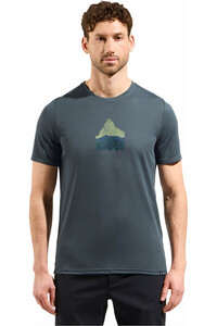 Odlo camiseta montaña manga corta hombre T-shirt crew neck s/s F-DRY MOUNTAIN vista frontal